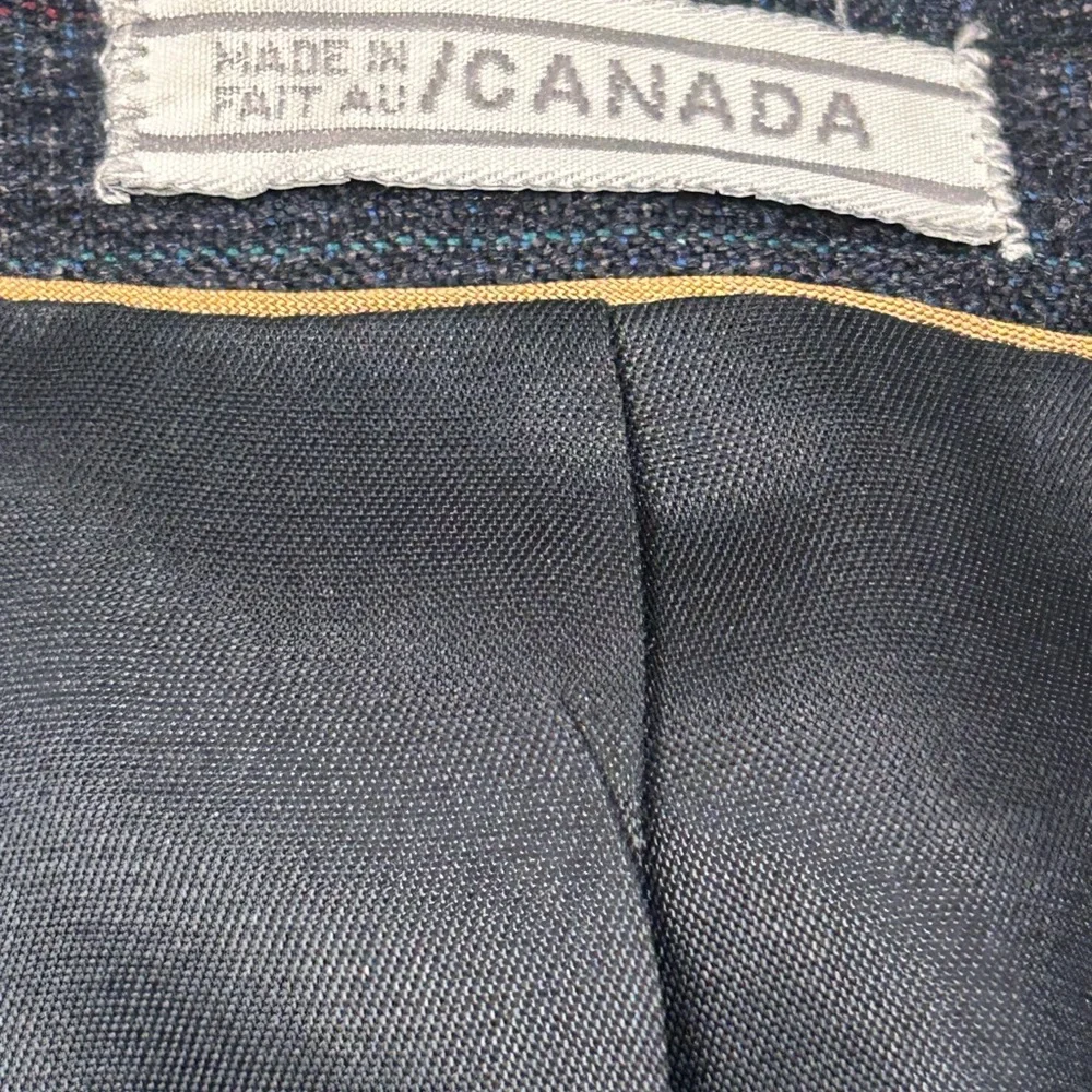 Bellissimo Wool‎ Blue Gray and Pink Sport Coat 44T